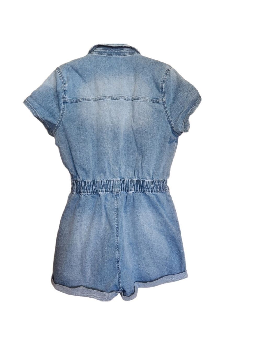 CELEBRITY PINK DENIM SHORTS ROMPER SIZE 11-13 EUC - Picture 5 of 5